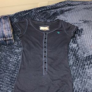 Abercrombie Navy Blue Top/polo